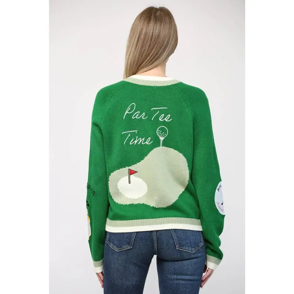 Fate Golf Embroidered Patch Cardigan - Picture 1 of 8